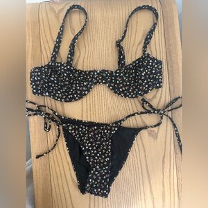 Matteau Floral Black Bikini Set